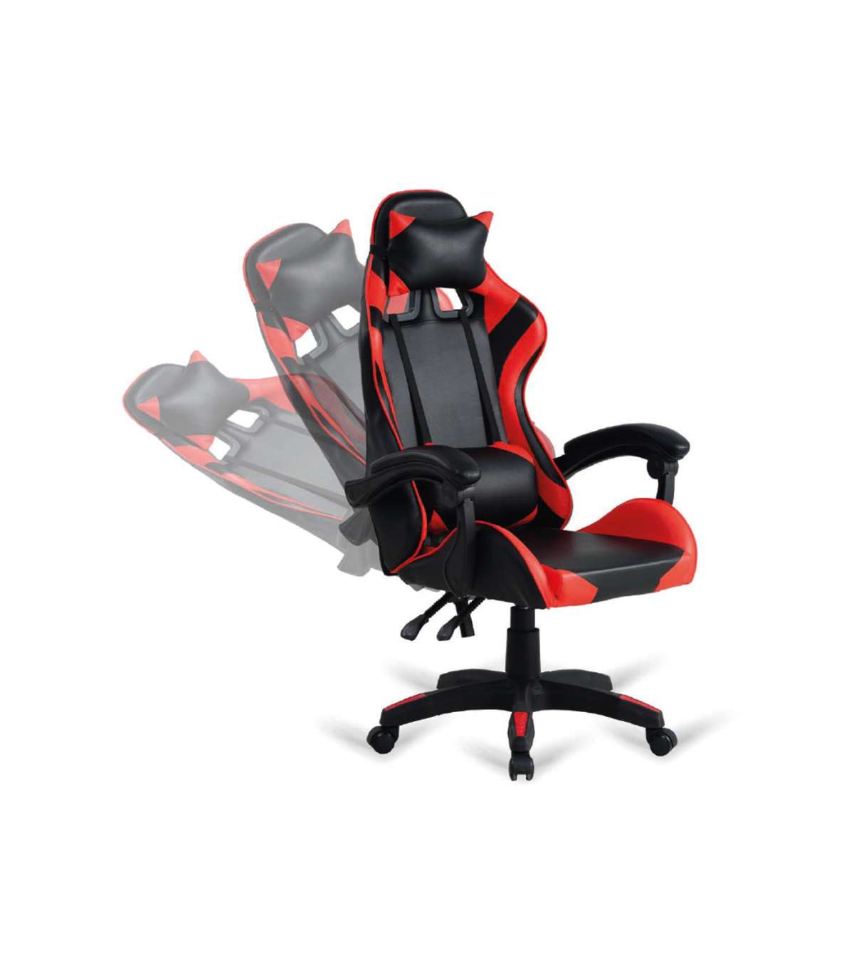 Silla De Oficina Gaming Modelo Demon Altura Regulable Acabado Negro/rojo. 70cm(ancho ) 117_5