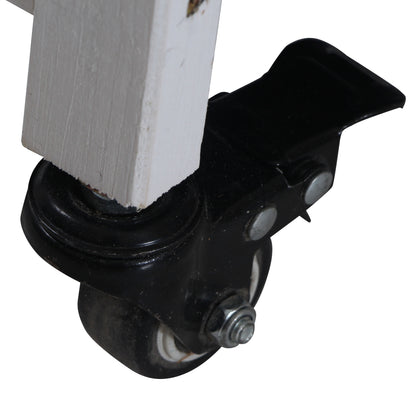Pawhut Conejera De Madera De Ruedas 147x45,5x88,5cm Con Techo Abrible 2 Corrales_4