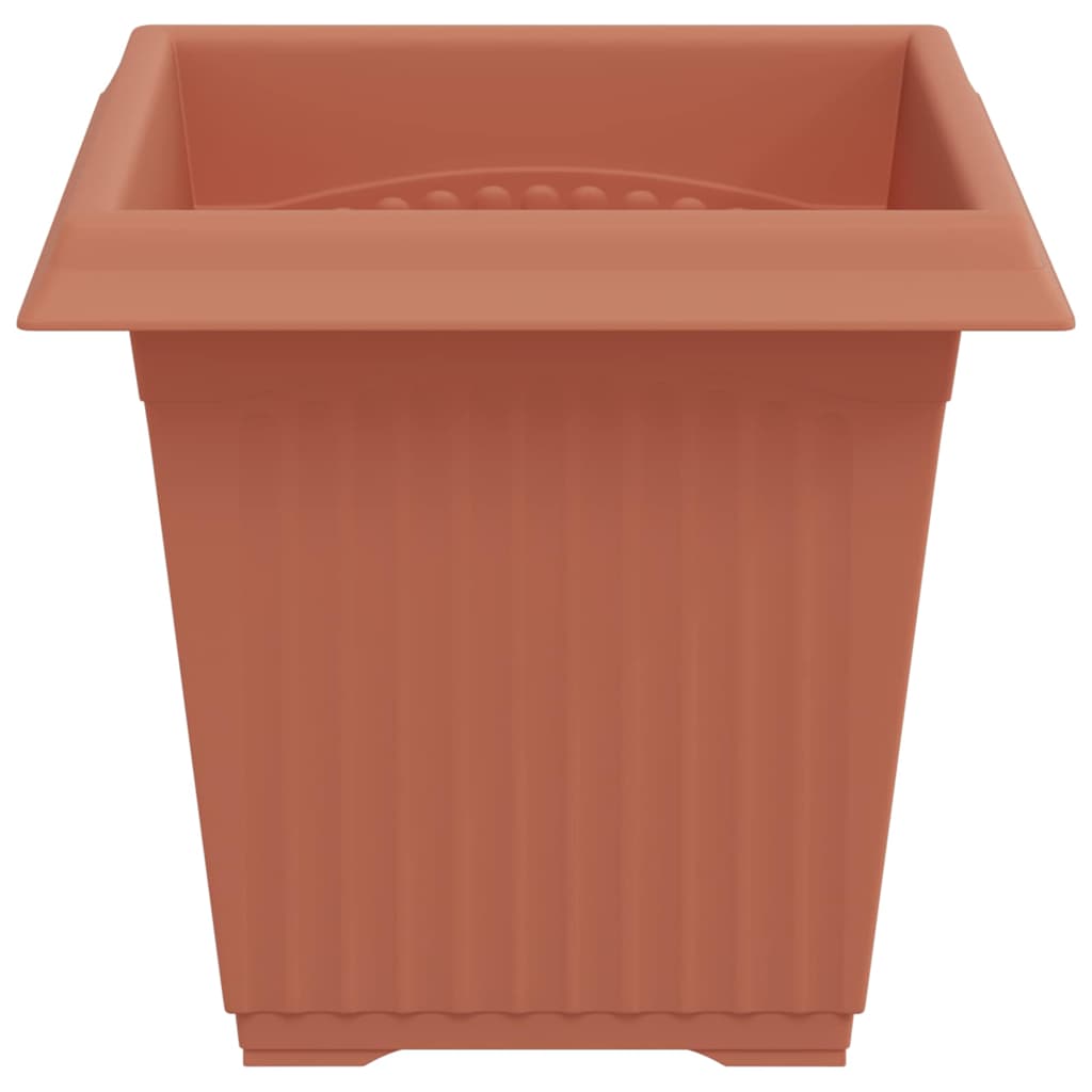 Maceta Cuadrada Para Flores 24 Pcs Rojo Ladrillo Plástico_5