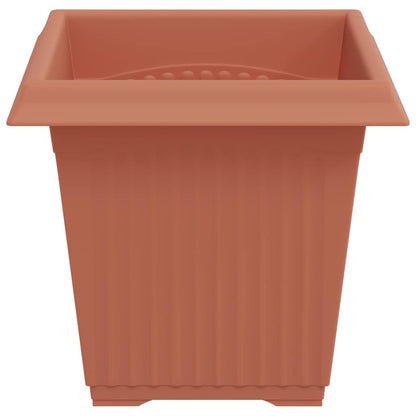 Maceta Cuadrada Para Flores 24 Pcs Rojo Ladrillo Plástico_5
