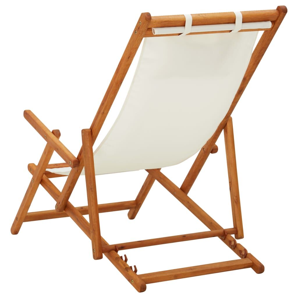 Vidaxl Silla De Playa Plegable Madera Maciza De Eucalipto Y Tela Crema_3