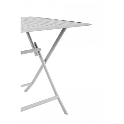 Mesa De Jardín Rectangular Plegable 4 Personas Gris 150x75x71cm- Mobiliario De Jardín_1
