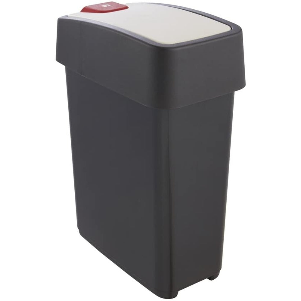 Cubo De La Basura Premium Con Tapa Abatible, Tacto Suave, 10 L, Magne, Gris Grafito_1
