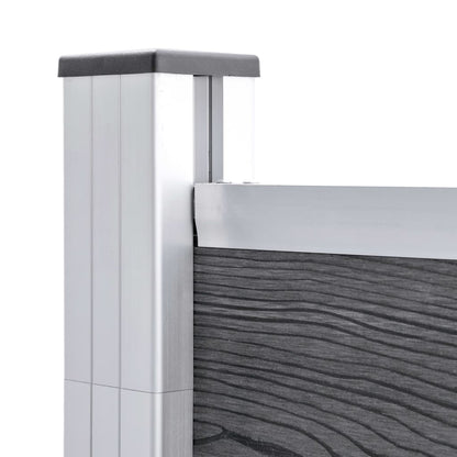 Set De Valla 7 Cuadradas + 1 Oblicua Wpc Gris 1311x186 Cm / Vetonek_0