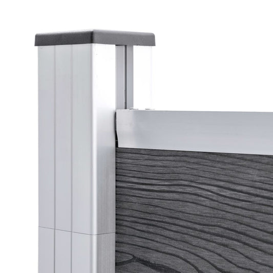 Set De Valla 7 Cuadradas + 1 Oblicua Wpc Gris 1311x186 Cm / Vetonek_0