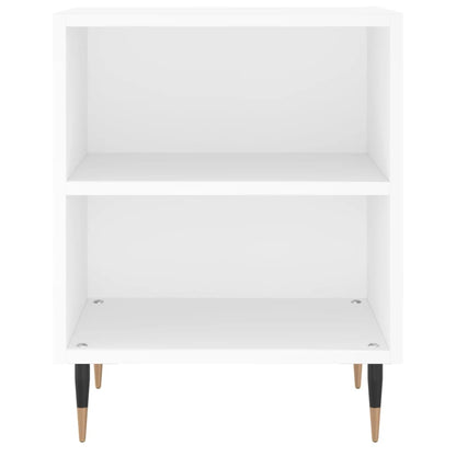 Mesita De Noche Madera De Ingeniería Blancp 40x30x50 Cm_2