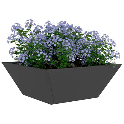 Maceta Para Jardín Negro 40 X 40 X 15 Cm Acero Laminado En Frío_2