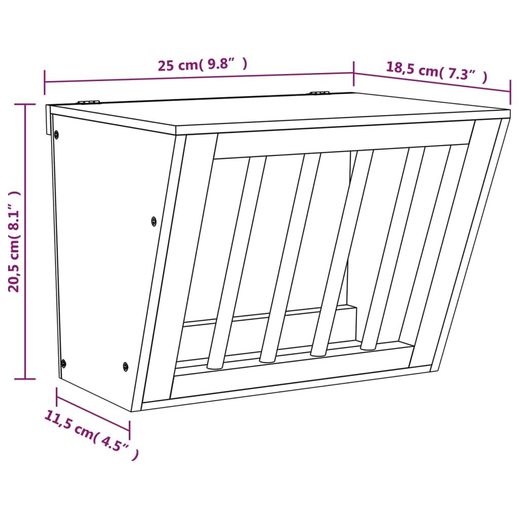 Vidaxl Comedero Heno Para Conejos Madera Maciza Abeto 25x18,5x20,5 Cm_2