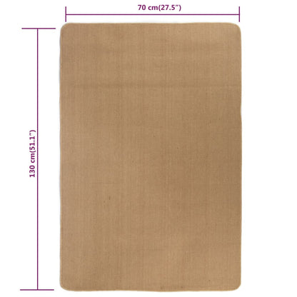 Vidaxl Alfombra De Yute Con Reverso De Latex Color Natural 80x160 Cm_4