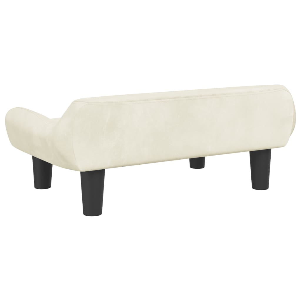 Cama Para Perros De Terciopelo Crema 70x40x24 Cm / Vetonek_3