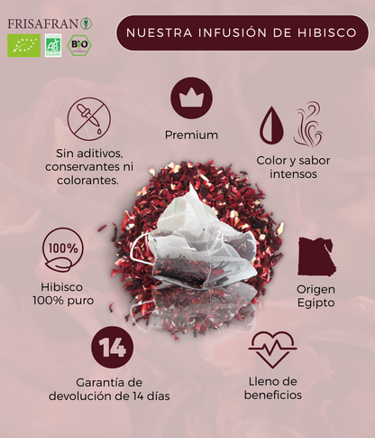 Infusión De Hibisco En Pirámides Ecológica | Frisafran 30 Uds_3