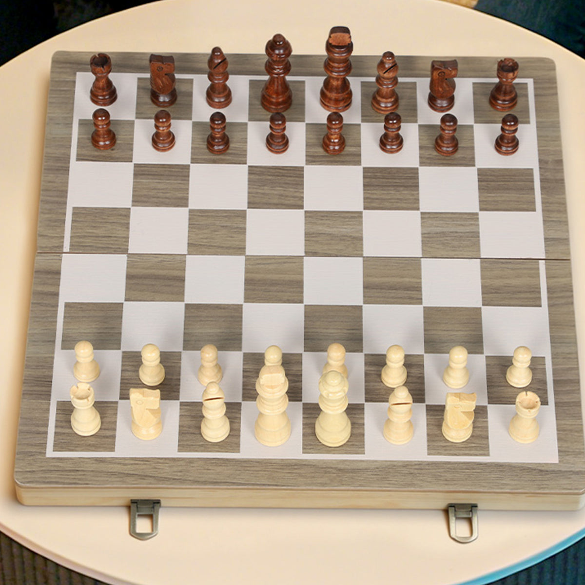 Jogo De Xadrez E Damas Sportnow Mdf, Madeira De Pinho Madeira E Branco 38.5x38.5x2.8 Cm A71-056v00wn_3