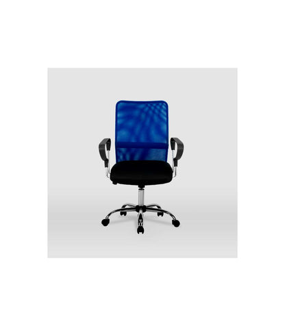 Silla Despacho Giratoria Helena Tapizada En Tejido Transpirable Azul, 86/96cm(alto) 59cm(a_0