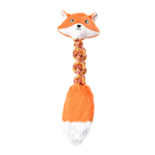Juguete De Peluche Y Cuerda Anudada Para Perro Wuapu, Diseño Zorro De 45cm_0