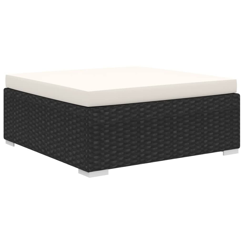 Vidaxl Set De Muebles De Jardín 9 Pzas Y Cojines Ratán Sintético Negro_4