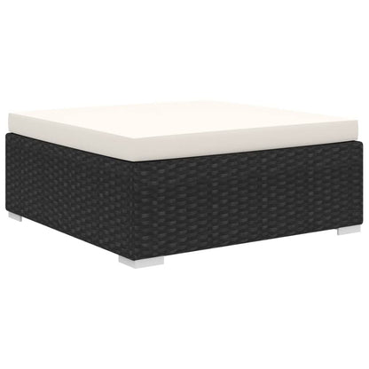 Vidaxl Set De Muebles De Jardín 9 Pzas Y Cojines Ratán Sintético Negro_4