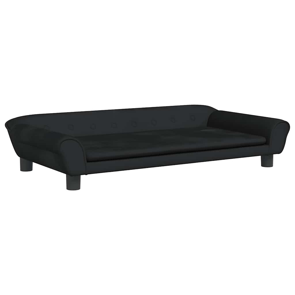 Cama Para Perros De Terciopelo Negra 100x50x21 Cm / Vetonek_1