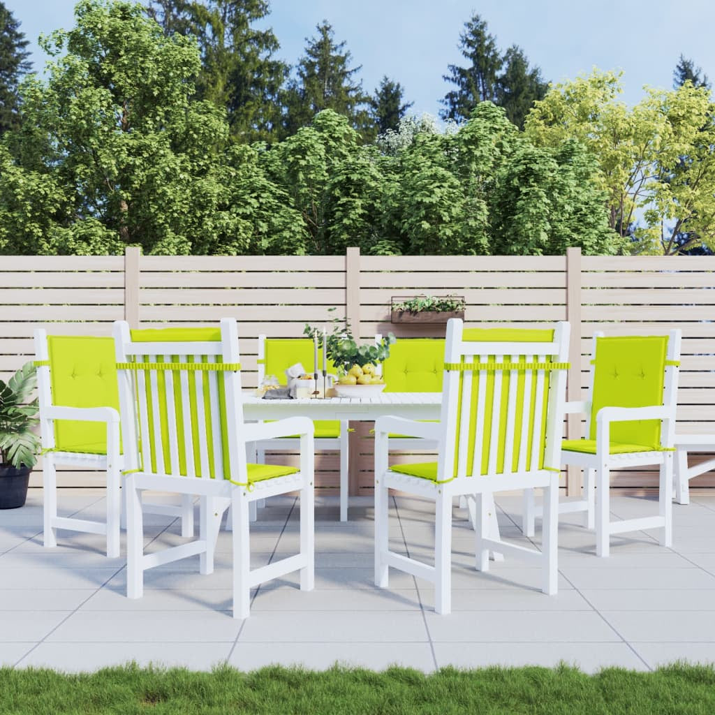 Vidaxl Cojín Silla Jardín Respaldo Bajo 6 Uds Tela Oxford Verde Claro_1