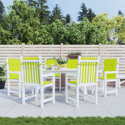 Vidaxl Cojín Silla Jardín Respaldo Bajo 6 Uds Tela Oxford Verde Claro_1