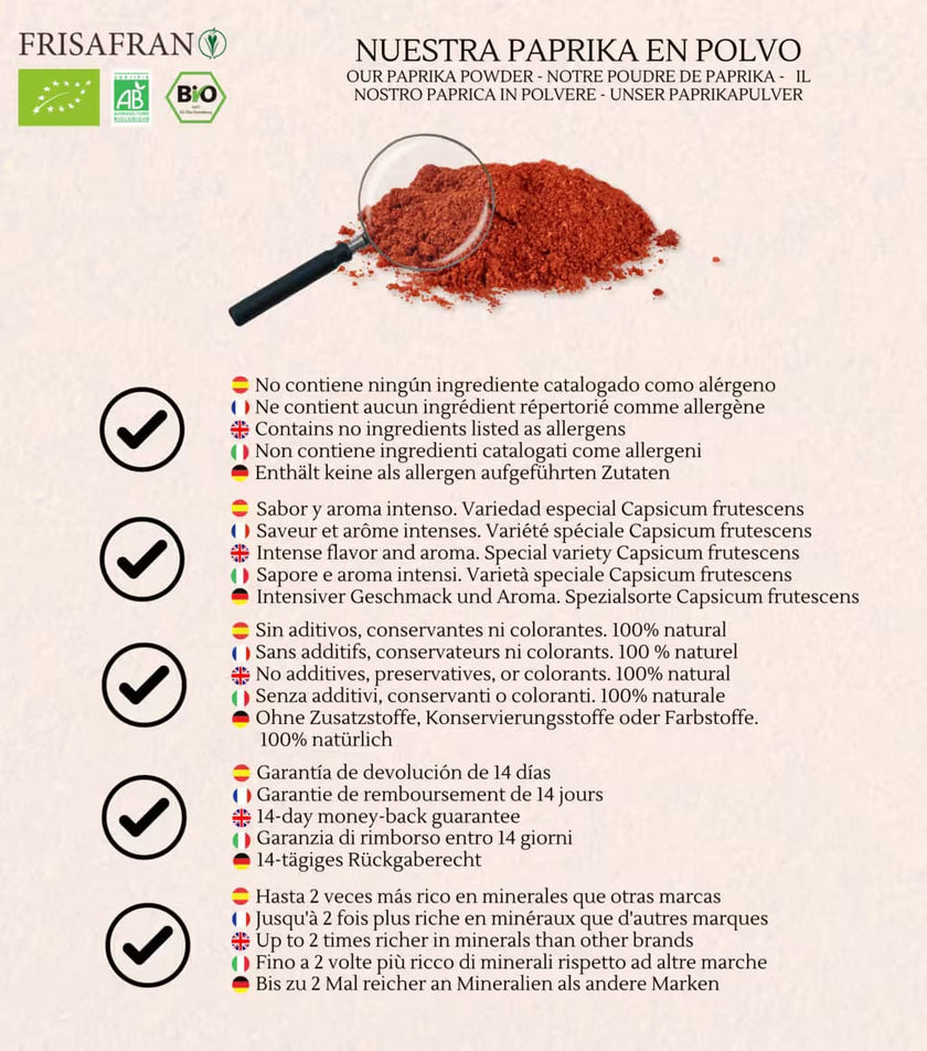 Pimentón En Polvo Ecológico | Sabor Picante 1 Kg_4