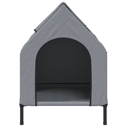 Casa Para Perros Tela Oxford Y Acero Gris Claro_3