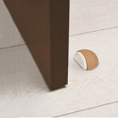 Tope Puerta Adhesivo Madera Media Luna Roble