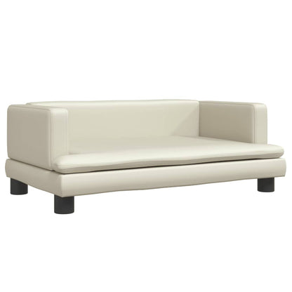 Cama Para Perros De Cuero Sintético Crema 80x45x30 Cm / Vetonek_1