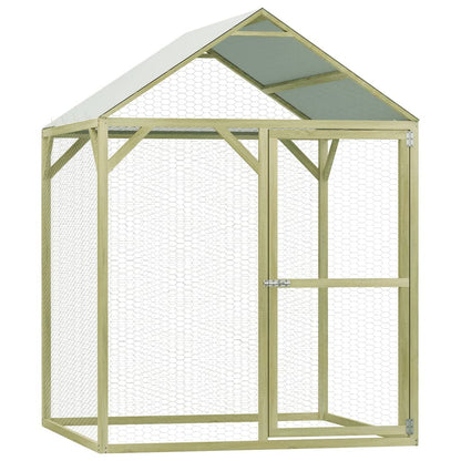 Vidaxl Jaula Gallinero Madera Impregnada Pino Y Acero 1,5x1,5x2 M_0