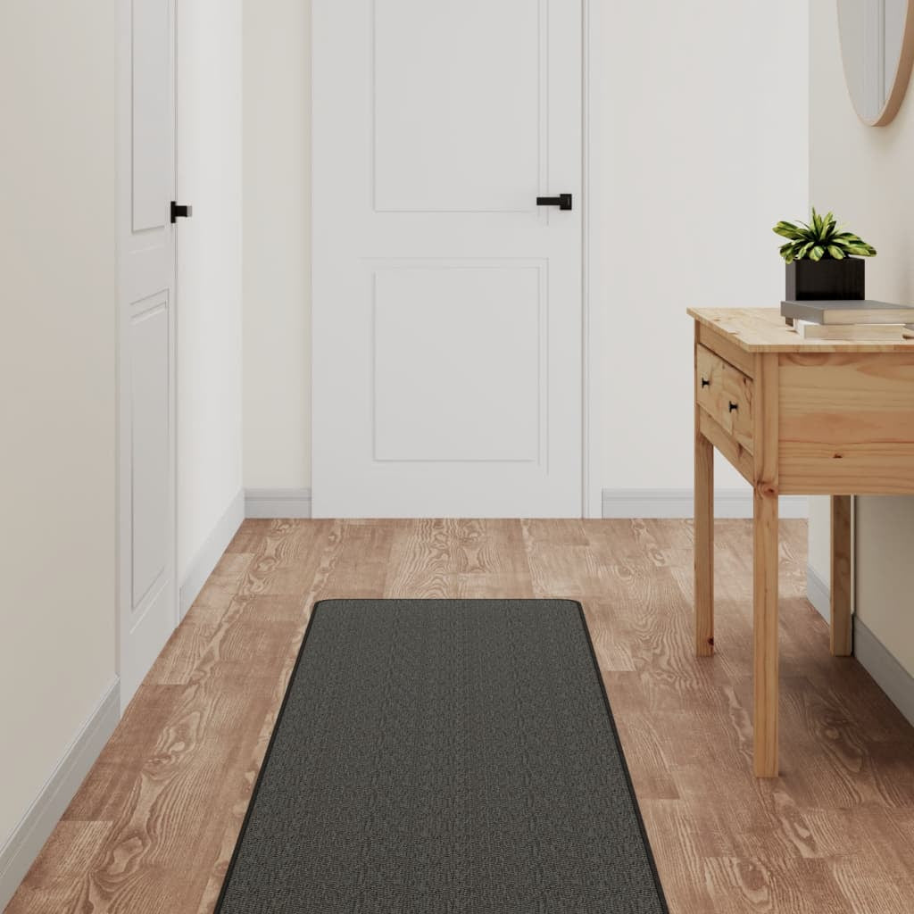 Vidaxl Alfombra De Pasillo Con Aspecto Sisal Gris Antracita 50x200 Cm_1