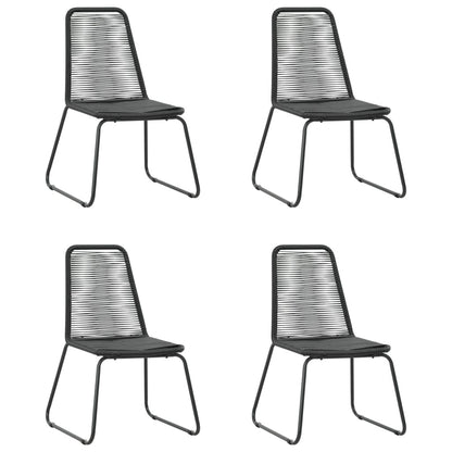 Vidaxl Set De Comedor De Jardín De 5 Piezas Pvc Ratán Negro_3
