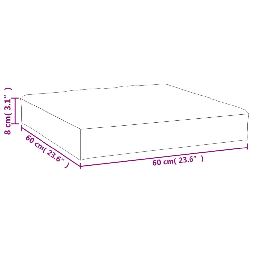 Vidaxl Cojín Para Palés Tela Oxford Estampado De Hojas 60x60x8 Cm_2