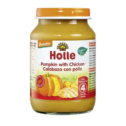 Tarrito ECO de Calabaza y Pollo  +5 meses Holle 190 g