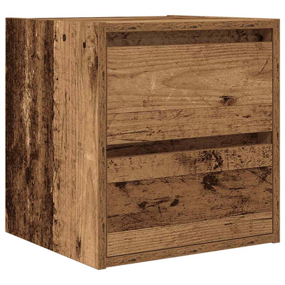 Mesillas De Noche De Pared 2 Uds Madera Vieja 38x34x40 Cm_3