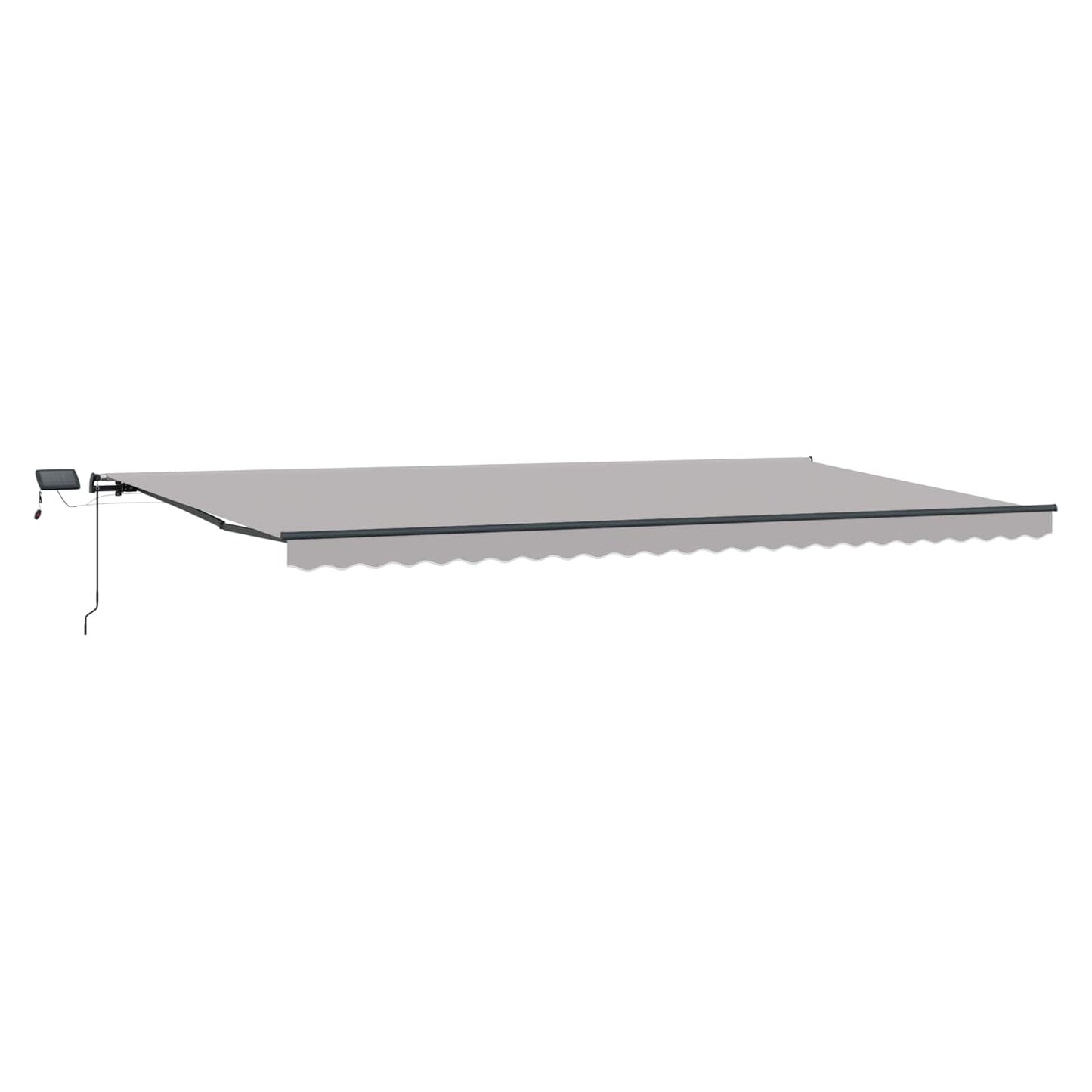 Toldo Retráctil Gris Claro 600 X 300 Cm Tela Y Aluminio_0