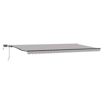 Toldo Retráctil Gris Claro 600 X 300 Cm Tela Y Aluminio_0