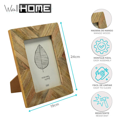 Well Home Marco De Foto En Madera 19,2x1,3x24cm