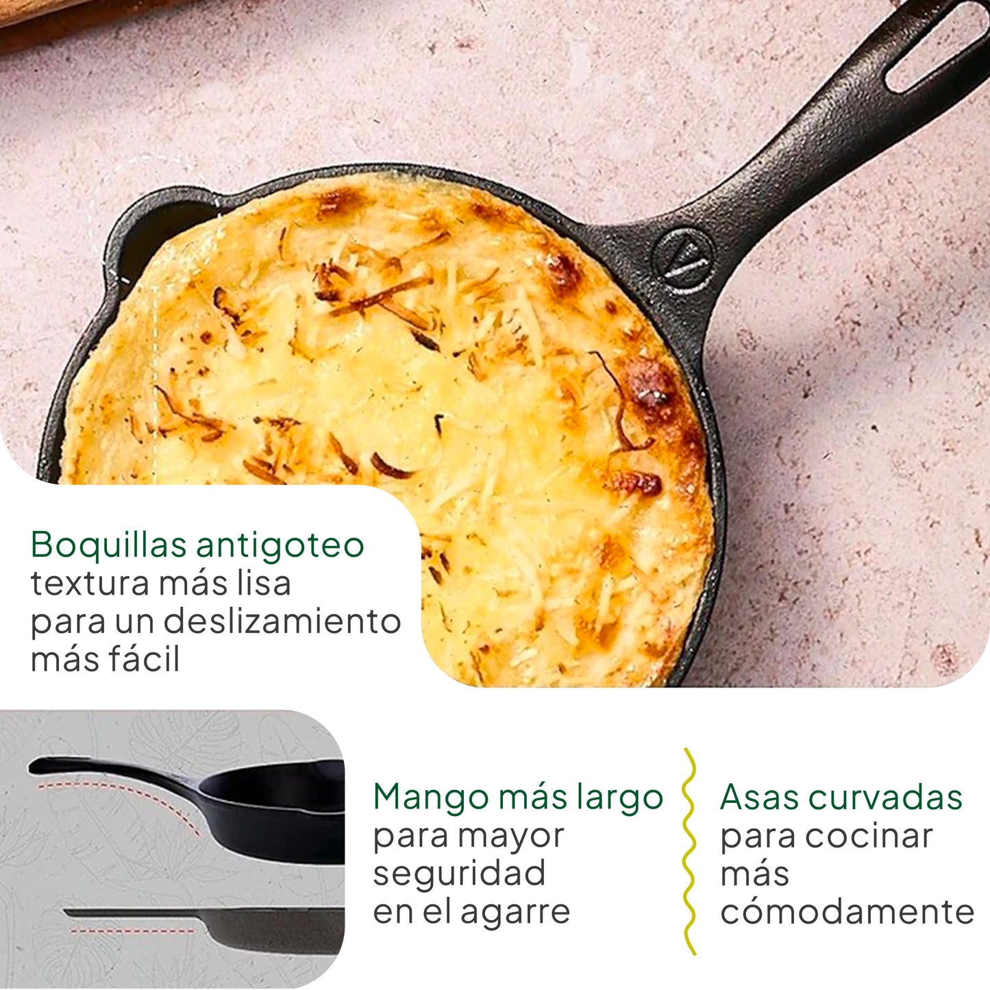 Victoria Sartén Hierro Fundido Curado Amazonía Piraña Inducción 16,5cm, Apta Para Todas Las Cocinas_3