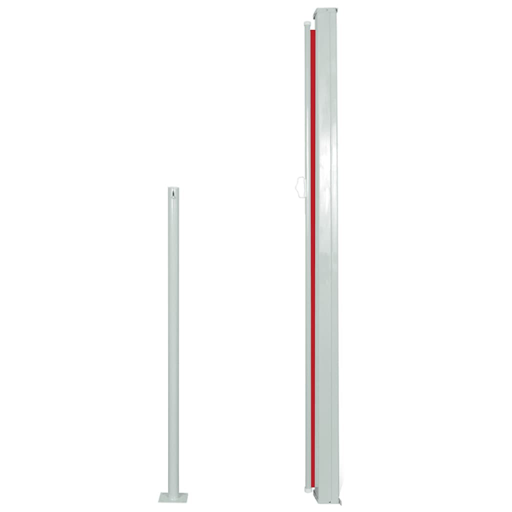 Vidaxl Toldo Lateral Retráctil De Jardín Rojo 100x500 Cm_3