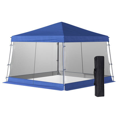 Outsunny Carpa Plegable De Camping Cenador Para Exterior Con Mosquitera_0