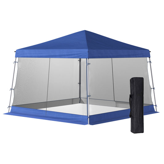 Outsunny Carpa Plegable De Camping Cenador Para Exterior Con Mosquitera_0
