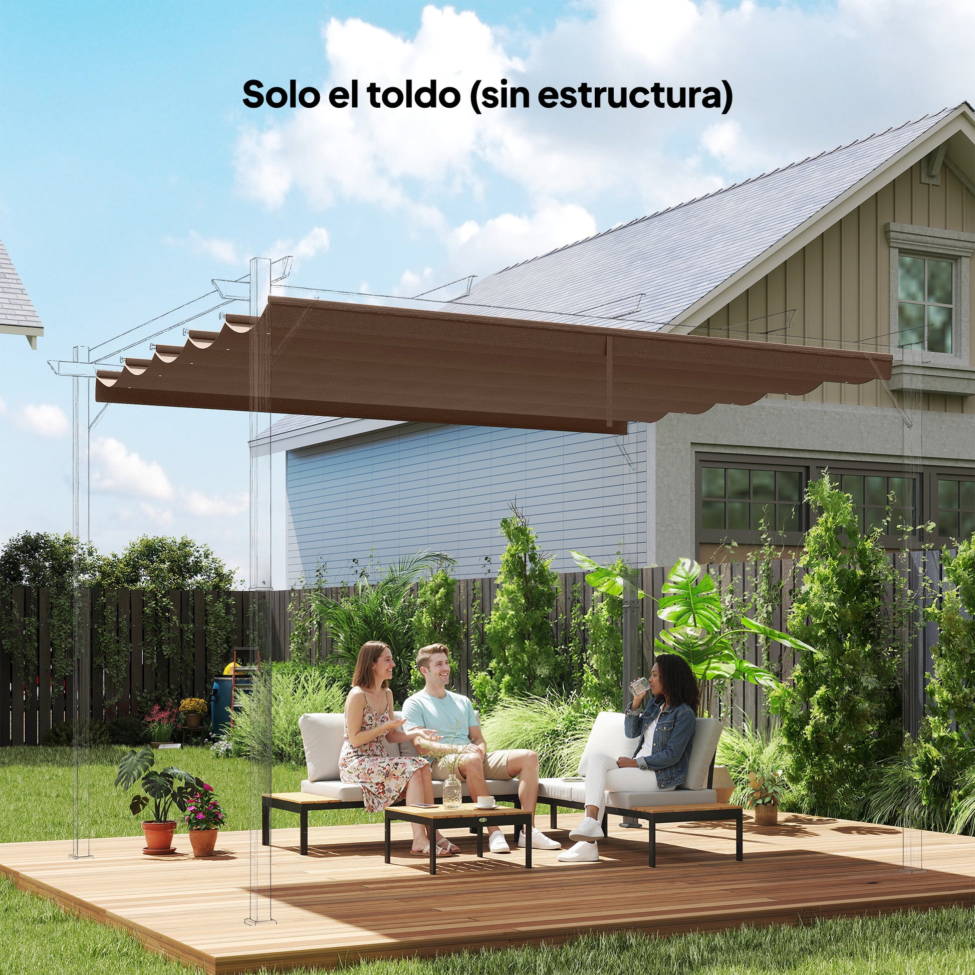 Outsunny Techo De Pérgola 3_1
