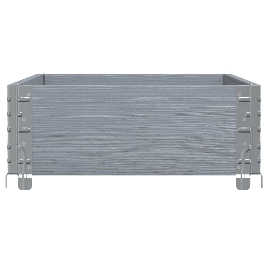 Jardinera De Madera Maciza De Pino Gris 100x50 Cm_3