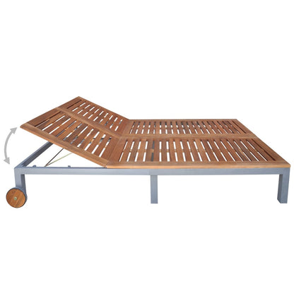 Tumbona Doble De Madera Maciza De Acacia_2