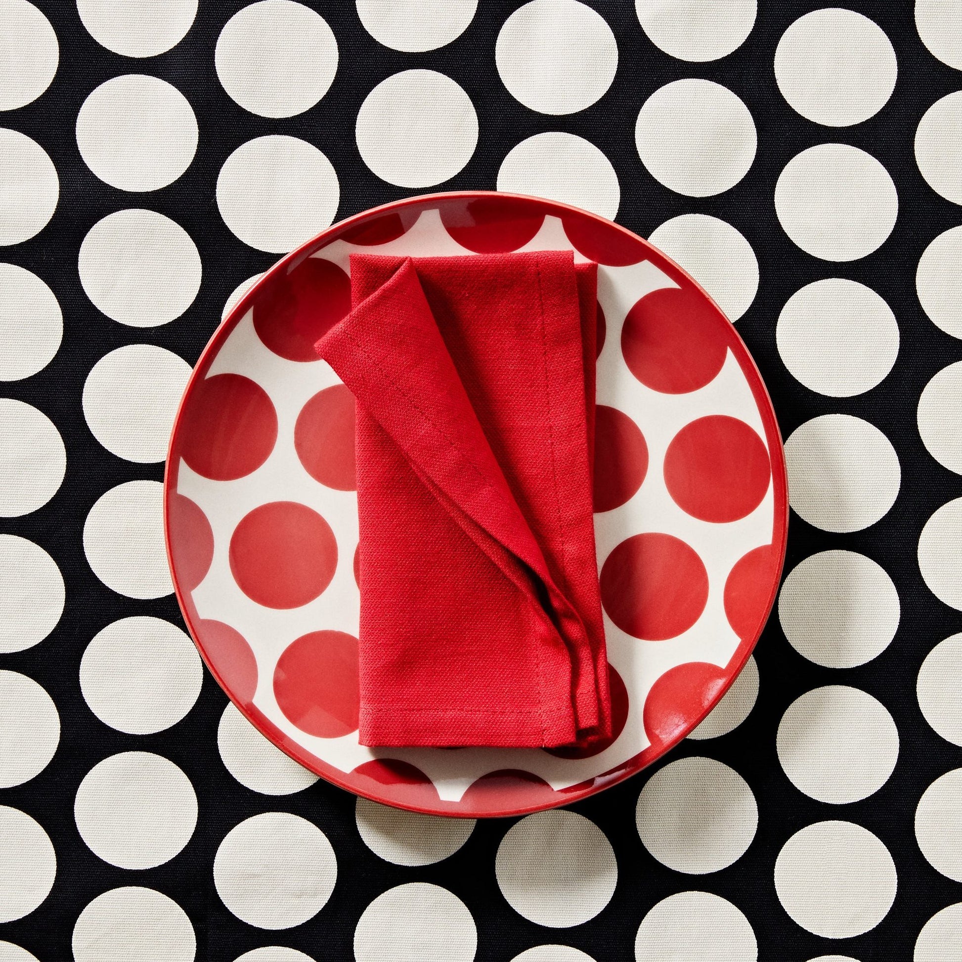Set 4pzs Servilleta 40x40cm 100% Algodon 190gsm Rojos Benetton_5