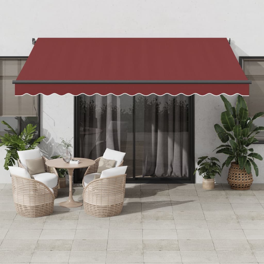 Toldo Retráctil Automático Color Burdeos 400x350 Cm_1