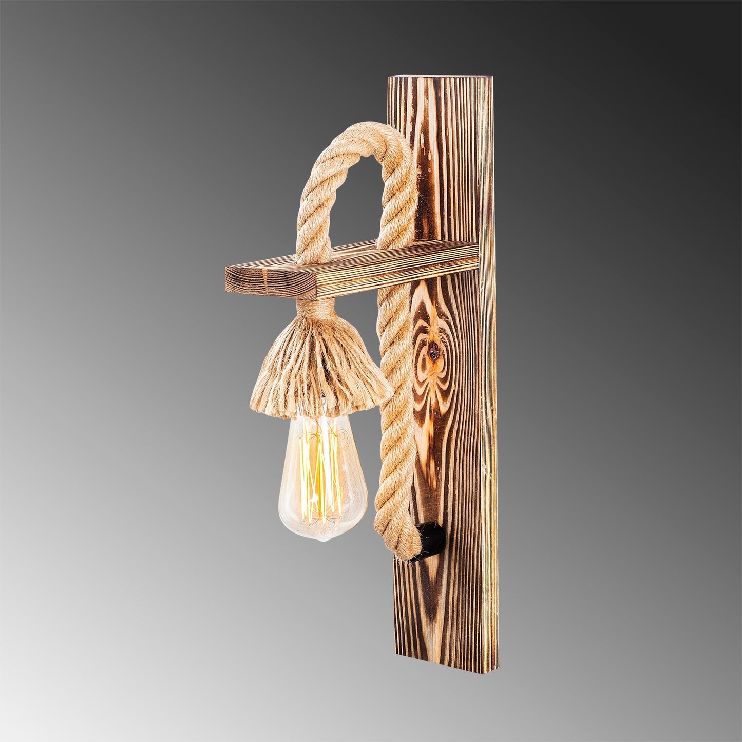 Aplique De Pared, Madera , Madera, 9x18x45, Casquillo 1 X E 27 Max 40 W_2