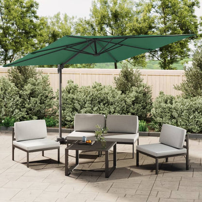 Vidaxl Sombrilla Jardín Voladiza Con Palo De Aluminio Verde 400x300 Cm_1