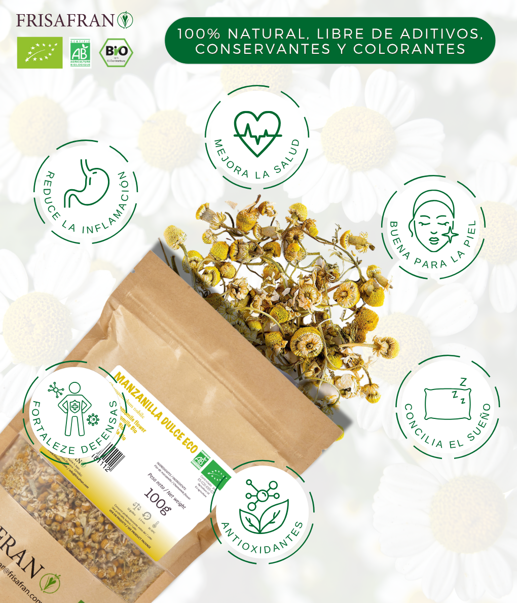 Infusión De Manzanilla Dulce A Granel Ecológica | Frisafran 100 G_1