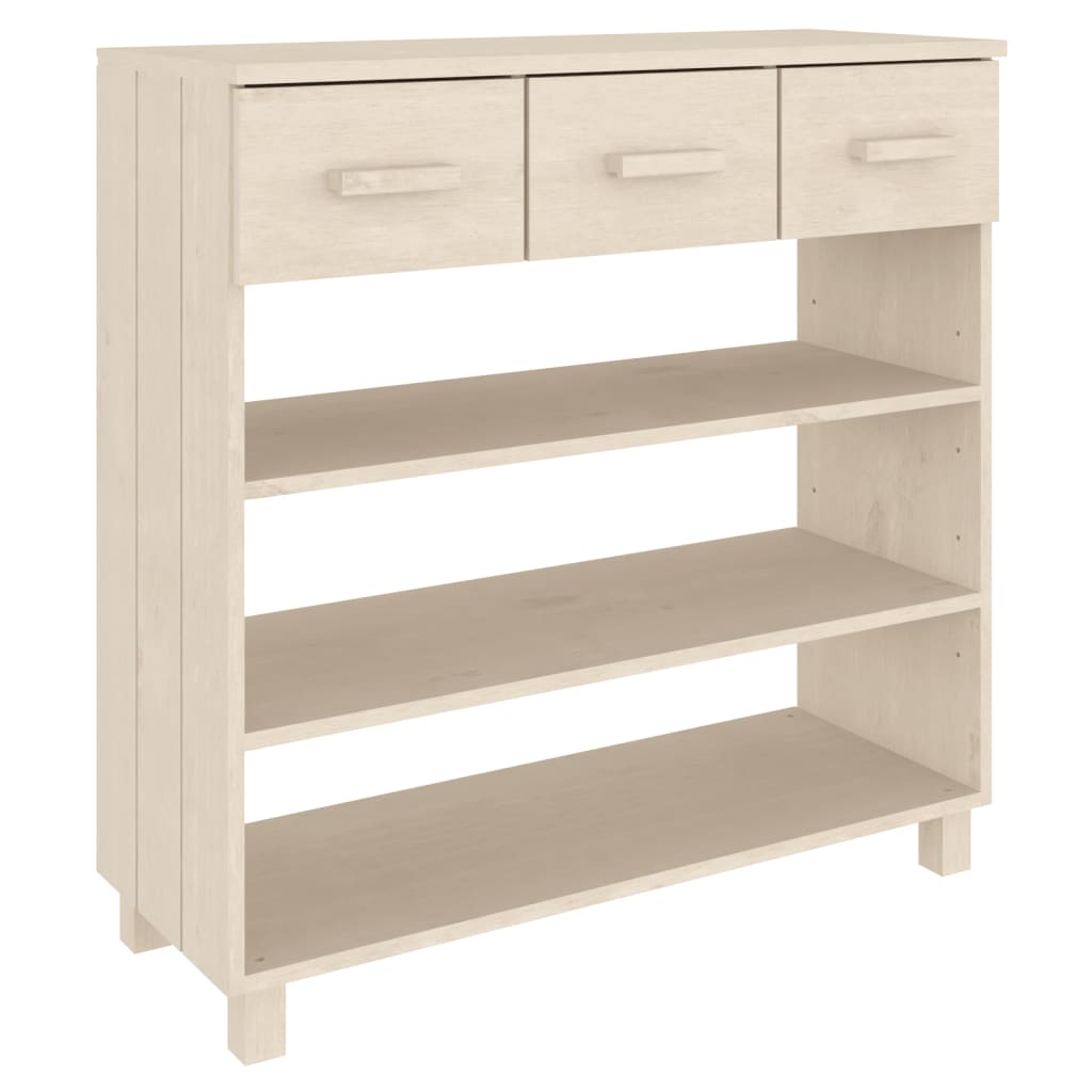 Mesa Consola Hamar Madera Maciza Pino Marrón Miel 90x35x90 Cm_0