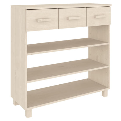 Mesa Consola Hamar Madera Maciza Pino Marrón Miel 90x35x90 Cm_0